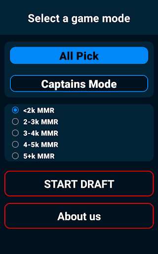 Android application Dota Picker screenshort