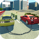 Impossible chained cars : Crash stunts game icon