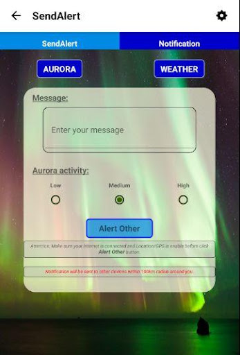 Iceland Aurora Alert Screen 3