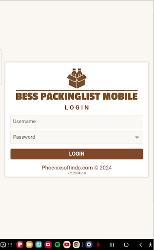 BESS - Packing List
