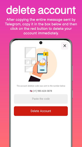 Delete account(forTelegram) Screen 3