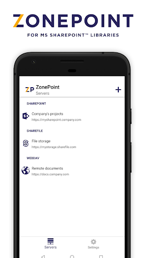 Android application ZonePoint screenshort