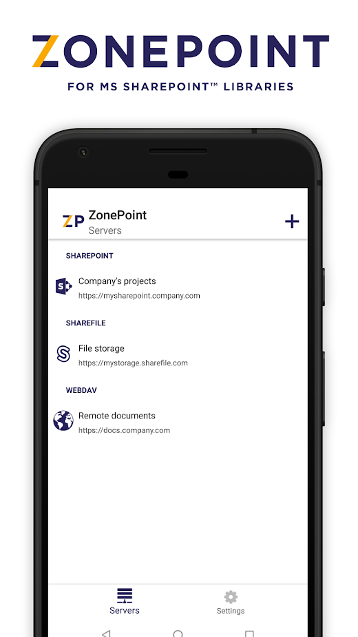 Android application ZonePoint screenshot