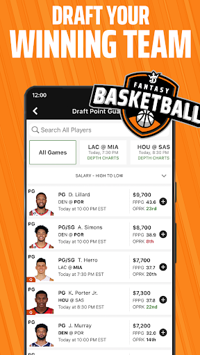 DraftKings Fantasy Sports screenshot
