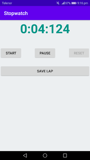 Stopwatch Screen 3