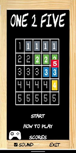 Android application One 2 Five screenshort
