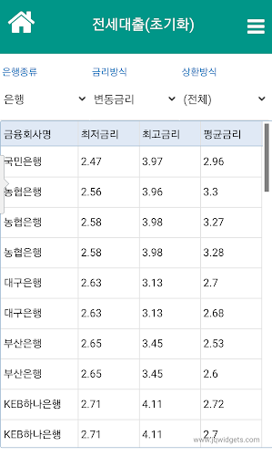 대출금리비교 예금금리비교 Screen 3