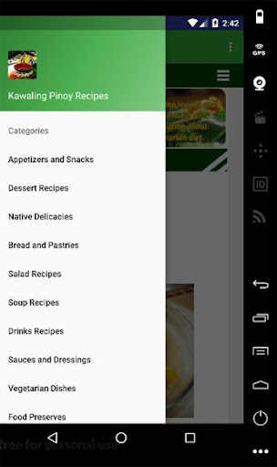 Android application Kawaling Pinoy Tasty Recipes screenshort