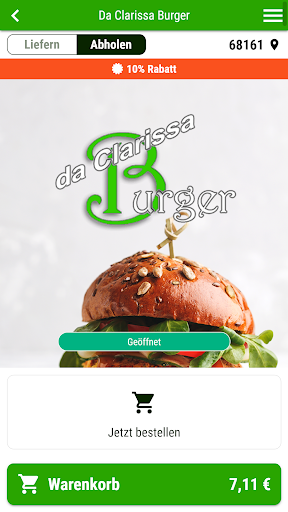Android application Da Clarissa Burger screenshort