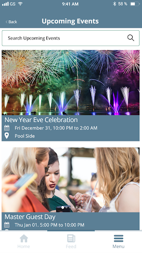 Android application Quechee Club screenshort
