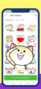 Happy Cat Stickers - WASticker