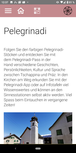 Android application Pelegrinadi screenshort