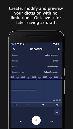 SyberScribe Dictate Screen 2