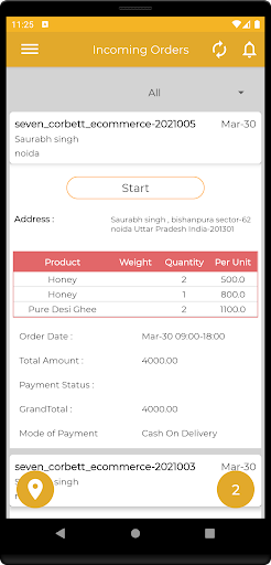 Android application Herbs Driver screenshort