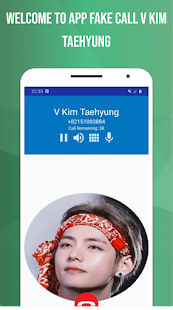 V BTS VIdeo Call You !Fake Video Call App 3.0.3 APK screenshots 2