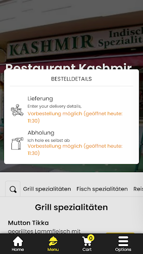 Restaurant Kashmir Screen 2