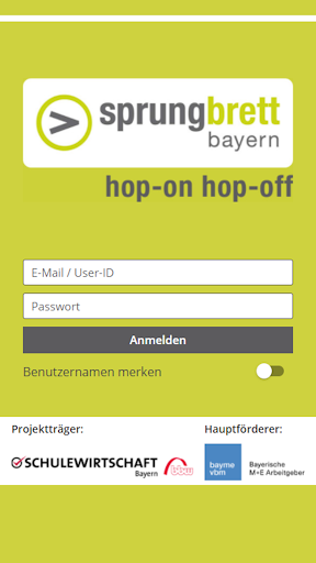 Android application sprungbrett bayern screenshort