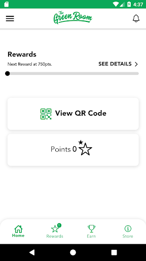 The Green Room Rewards Screen 2