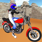 Simulador de fuga de motocicleta - carro e polícia