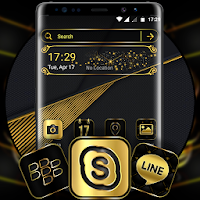 Gold Black Launcher Theme