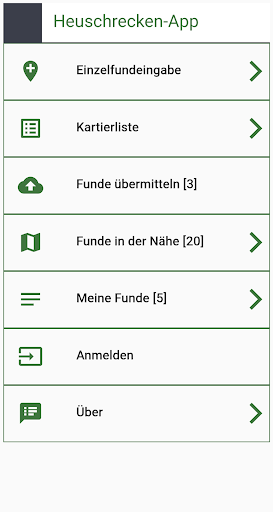 Android application Heuschrecken Deutschland screenshort