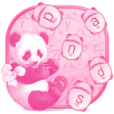 Pink Fluffy Panda Keyboard Theme icon
