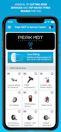 Android application Peak MOT & Service Centre Ltd screenshort