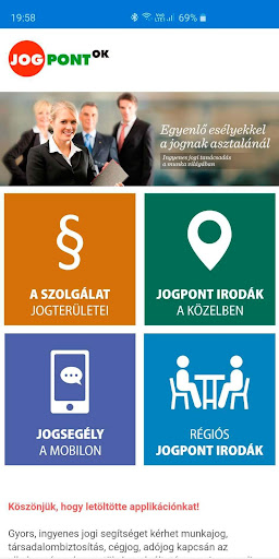 Android application JOGpontok screenshort