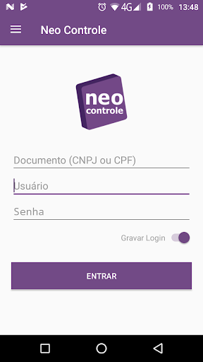 Android application Neo Controle screenshort
