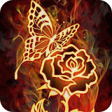 Rose and butterfly live wp icon