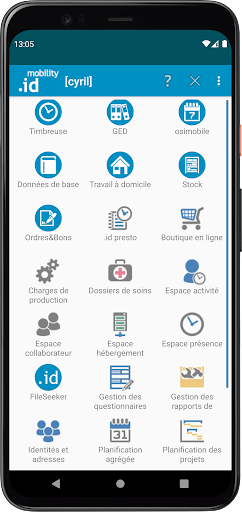 Android application .id mobility V2 screenshort