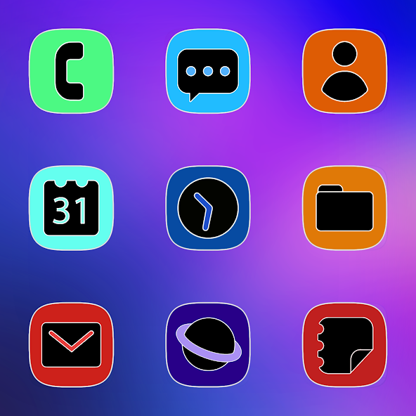 One UI Fluo - Icon Pack 2.5.4 APK + Mod (Unlimited money) untuk android
