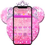Pink Glitter Minny Princess Theme icon