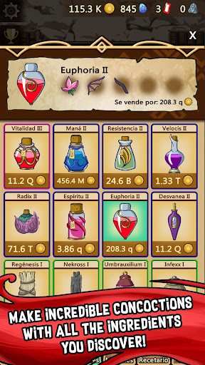 Alchemy Clicker - Potion Games Idle Fantasy Rpg apkpoly screenshots 5
