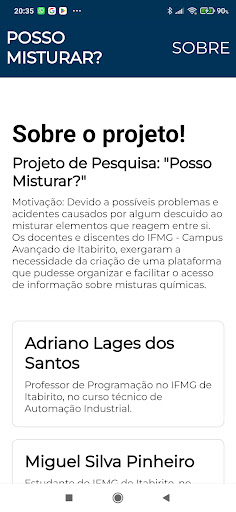 Posso Misturar? Screen 3