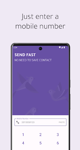 Send Fast: text w/o contact Screen 2