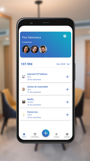 Android application Tiqe - Facturas compartidas screenshort