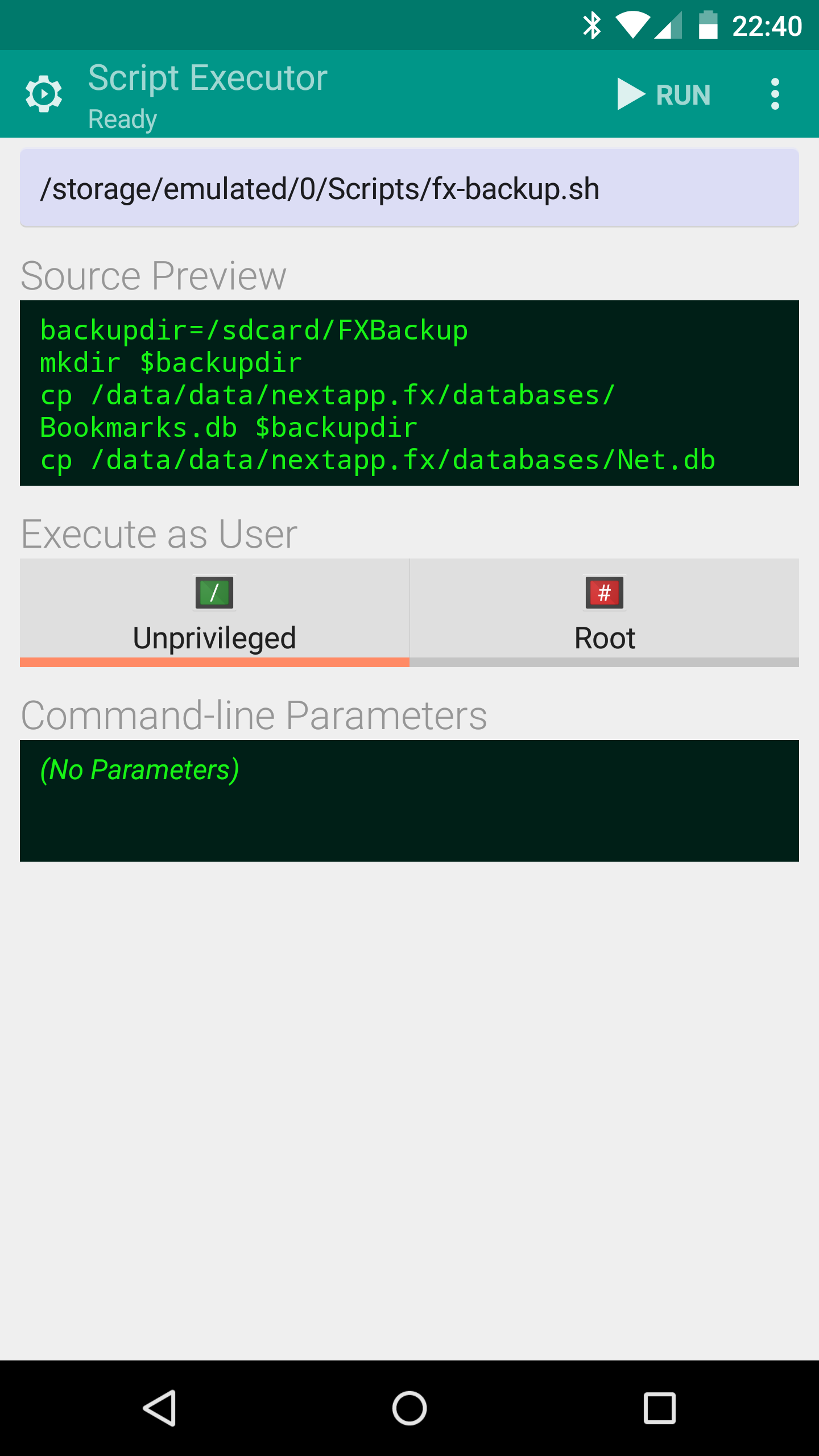 File Explorer (Root Add-On) Screen 2