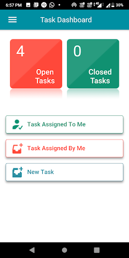Android application Task Manager screenshort