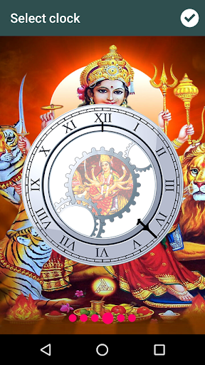 Durga Ji Clock Live Wallpaper Screen 3