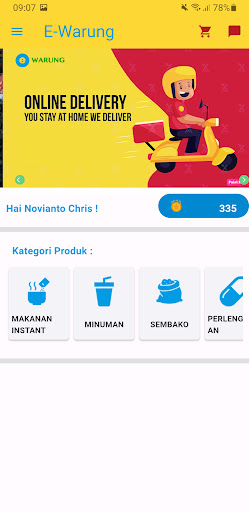 Android application E-Warung screenshort