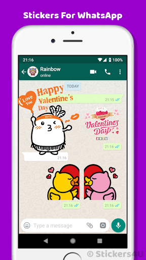 Android application 可愛情人節貼紙 6 screenshort