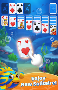 Tiny fish solitaire - Klondike Mod + Apk(Unlimited Money/Cash) screenshots 1