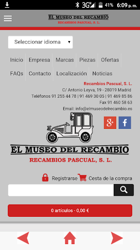 Android application El Museo del Recambio screenshort