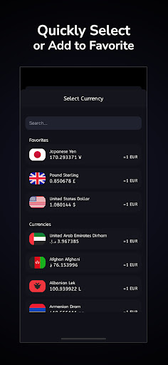Exchange Rates & Converter Screen 3