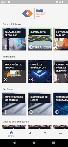 Android application UnIR Learning screenshort