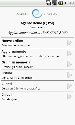 Android application Agent FNZ screenshort