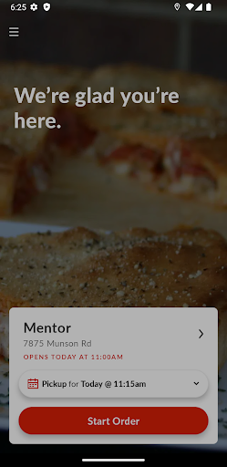 Android application Angie's Pizza screenshort
