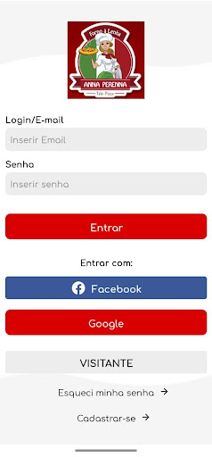 Android application Anna Perenna Pizzaria screenshort