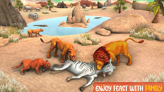 Captura de Pantalla 4 Lion Games 3D: Jungle King Sim android